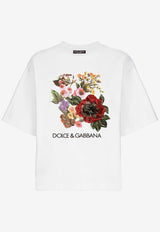 Floral Embroidery Crewneck T-shirt