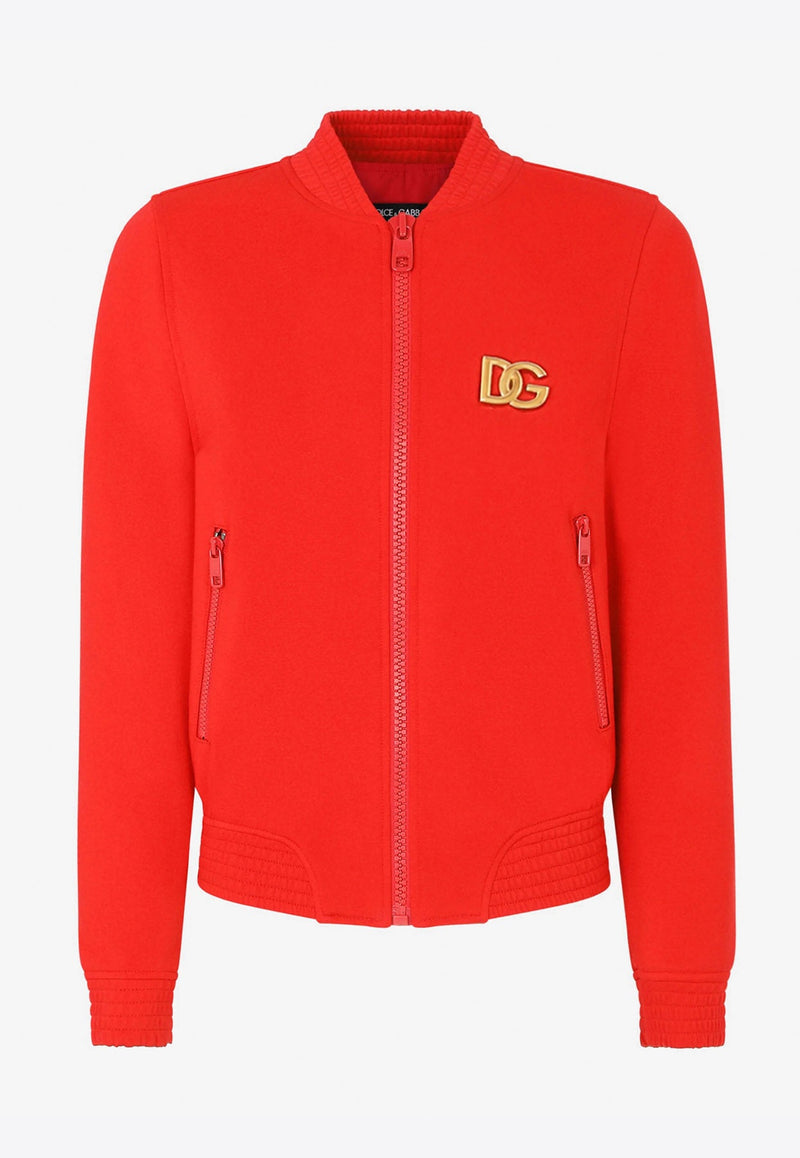 DG Embellished Jersey Bomber Jacket