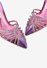 Flow 85 Crystal-Embellished Mules in Leather