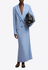 Double-Breasted Coat Maxi Dress