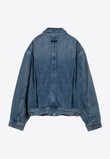 Zip-Up Vintage Denim Jacket