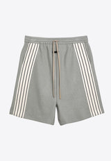 Wool Striped Shorts