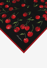 Cherry Print Small Silk Scarf