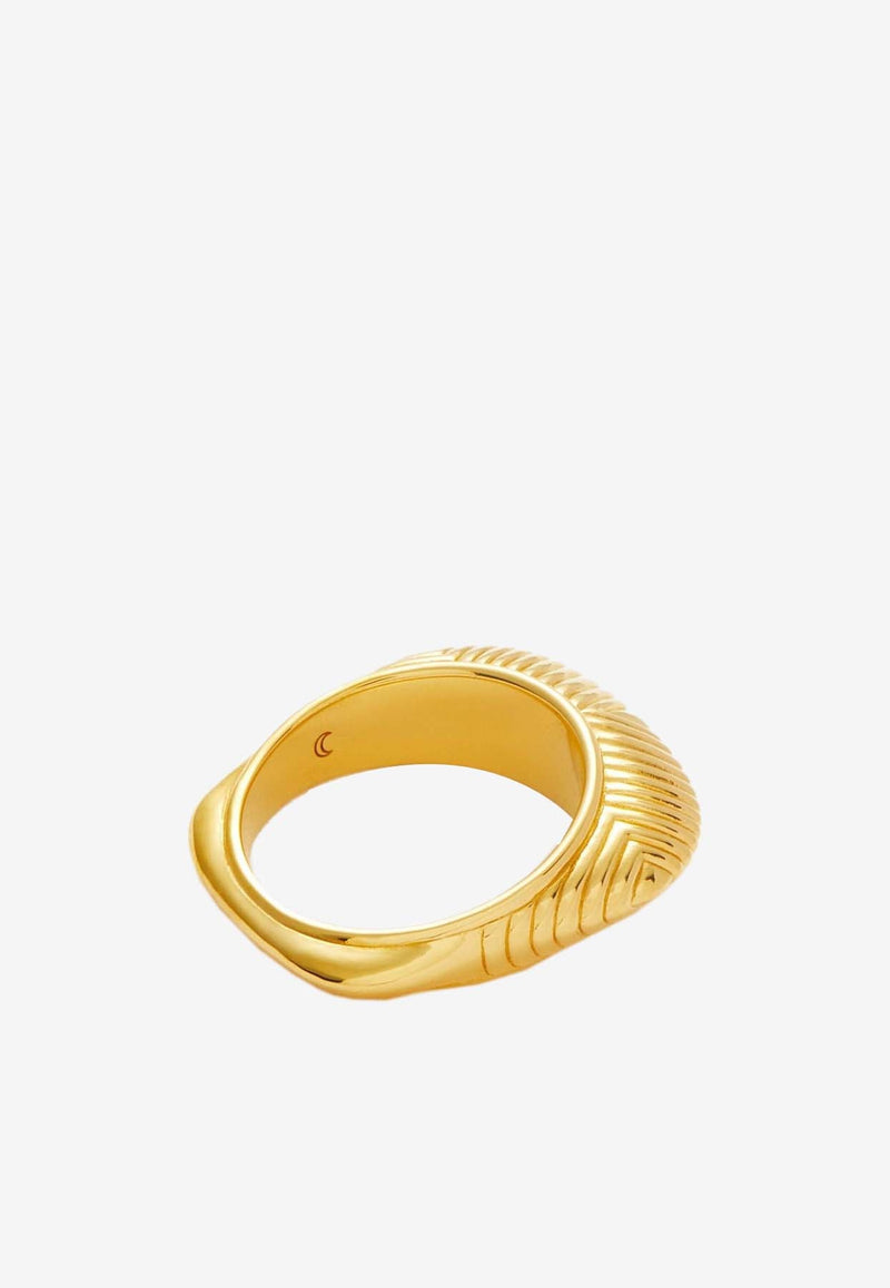 Hera Dome Ridge Stacking Ring