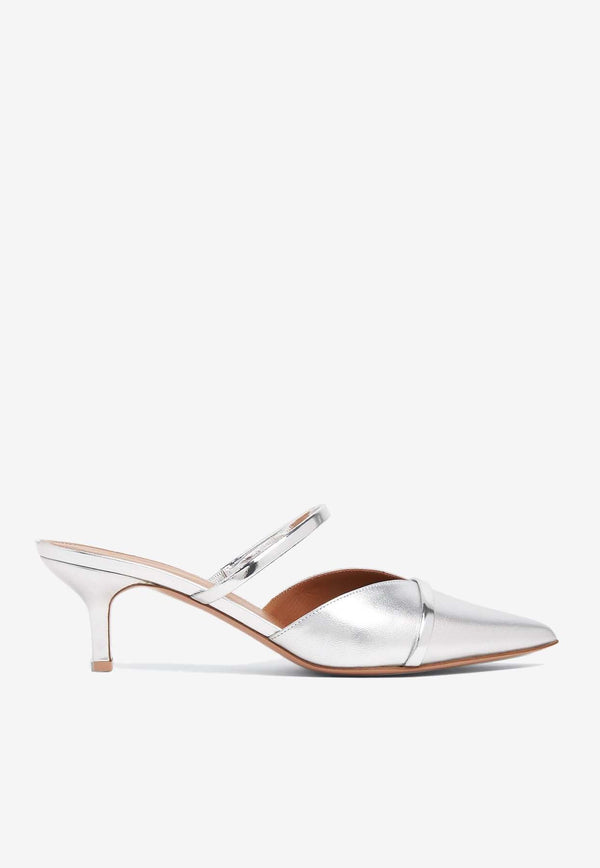 Frankie 45 Mules in Metallic Leather