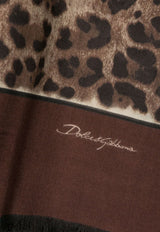 Leopard Print Cashmere Scarf