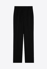 High-Waist Wool Tuxedo Pants