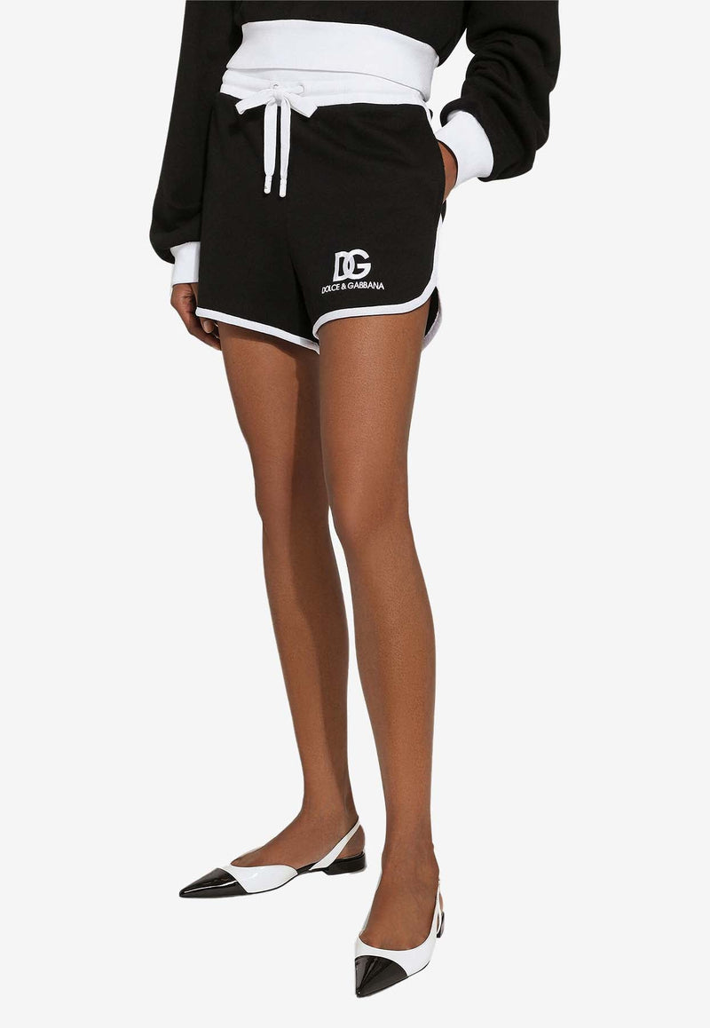 Logo Embroidered Jersey Shorts