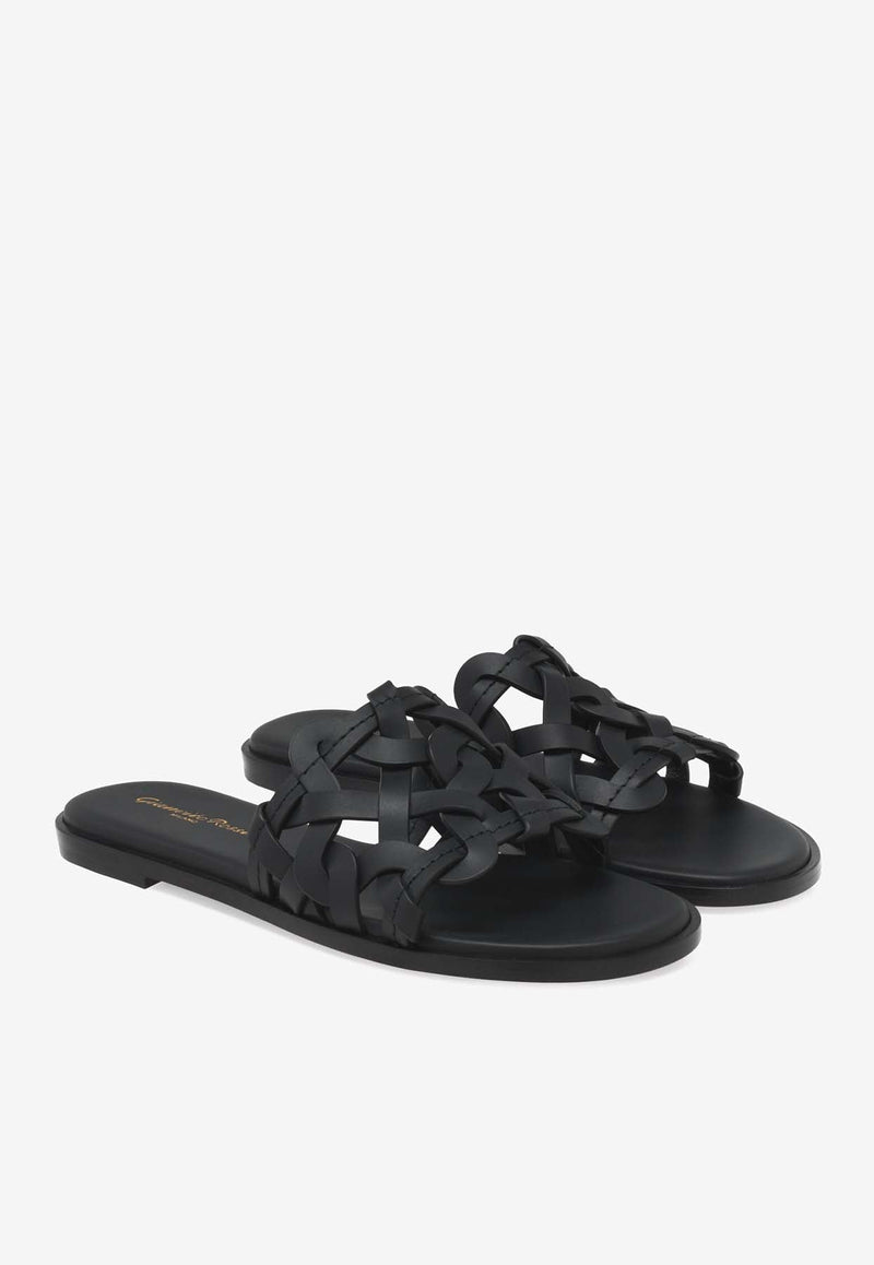 Amalfi Calf Leather Flat Sandals