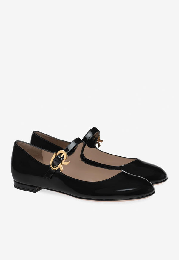 Mary Ribbon Patent Leather Flats