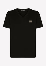 Logo V-neck T-shirt