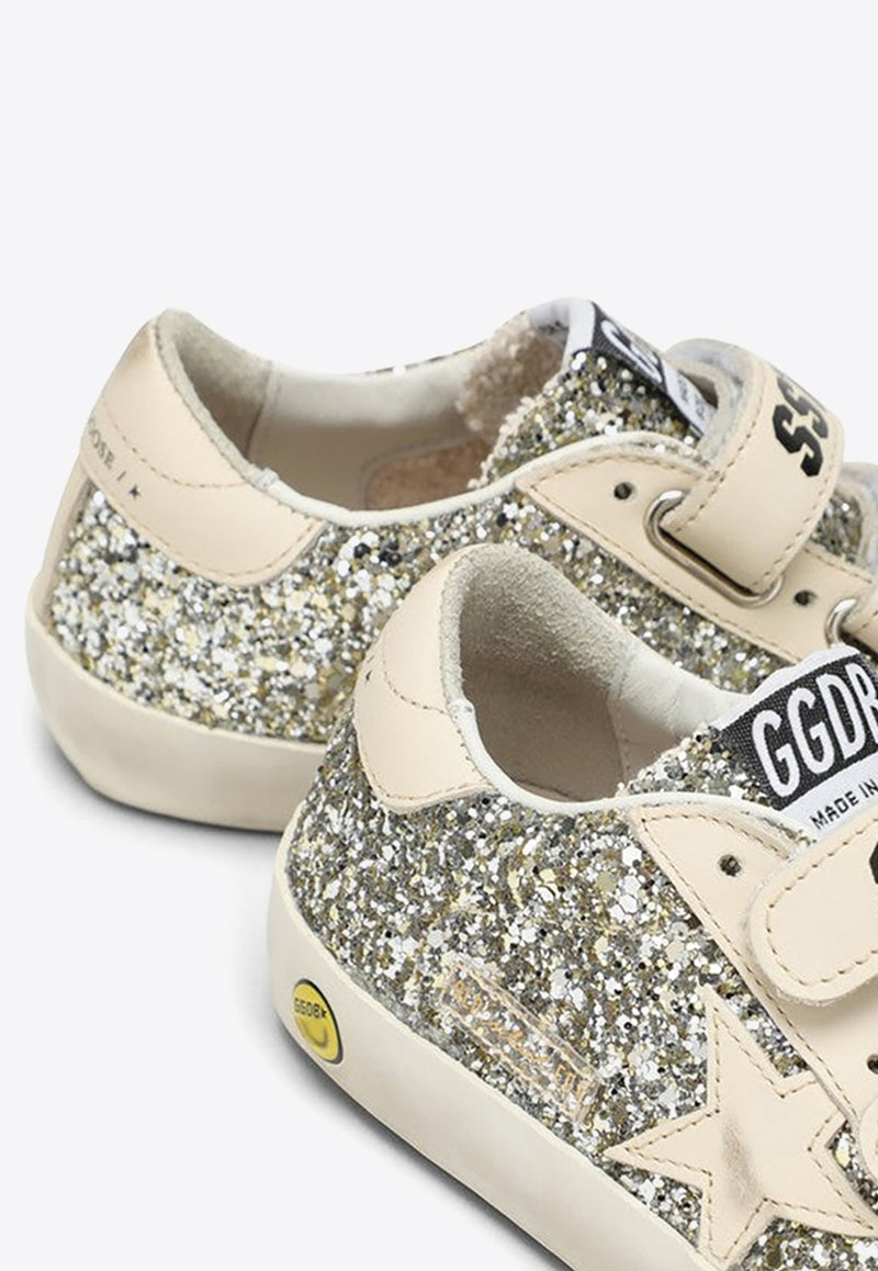 Kids Old School Glittered Low-Top Sneakers