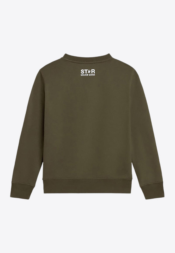 Boys Star Print Crewneck Sweatshirt