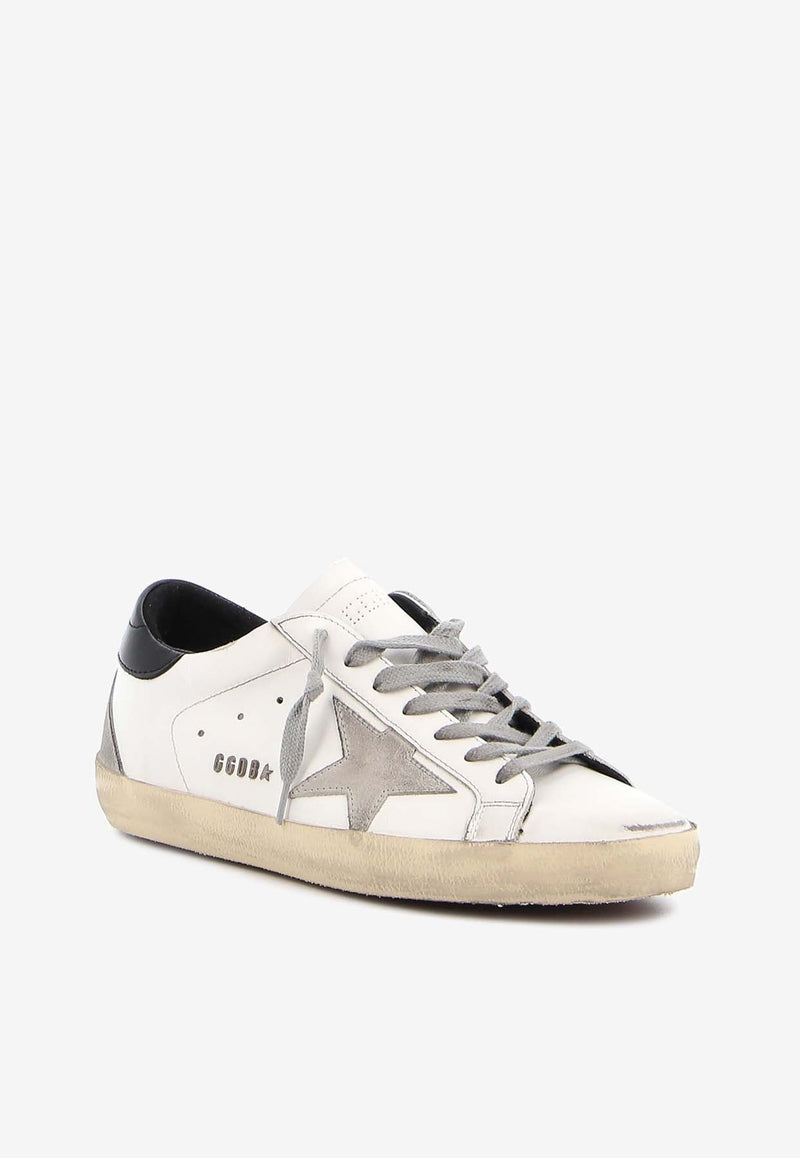 Super-Star Distressed Leather Sneakers