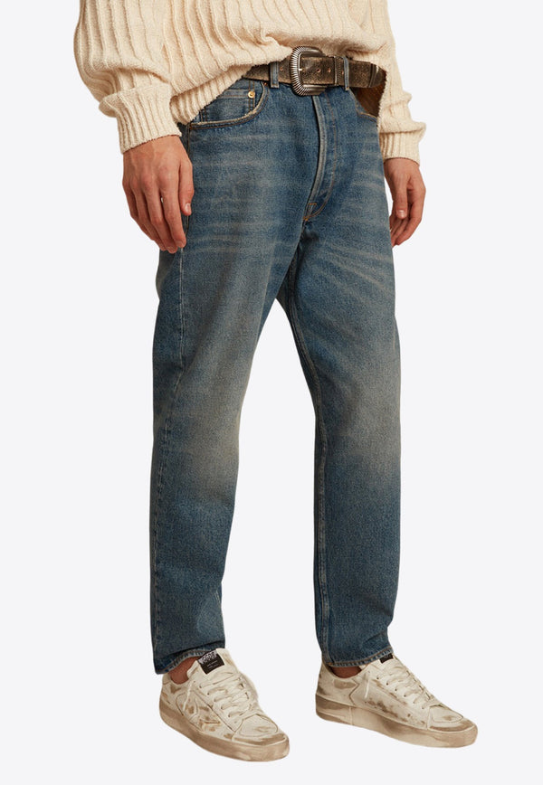 Stone-Washed Slim Jeans
