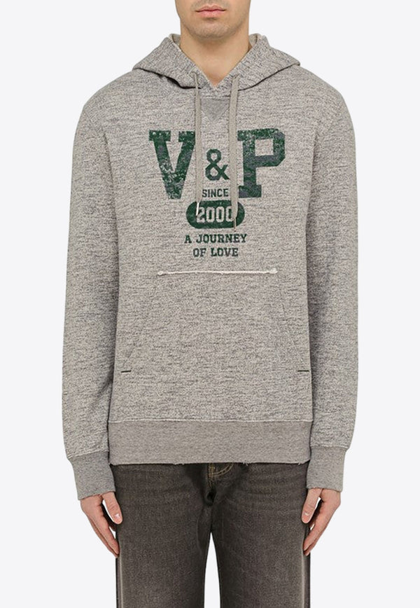 Slogan Print Hooded Sweatshirt