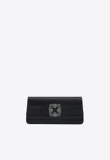 Gothisi CLC Crystal Buckle Satin Clutch