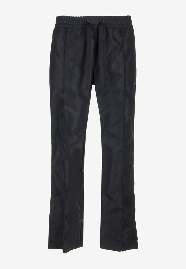 Straight-Leg Drawstring Track Pants