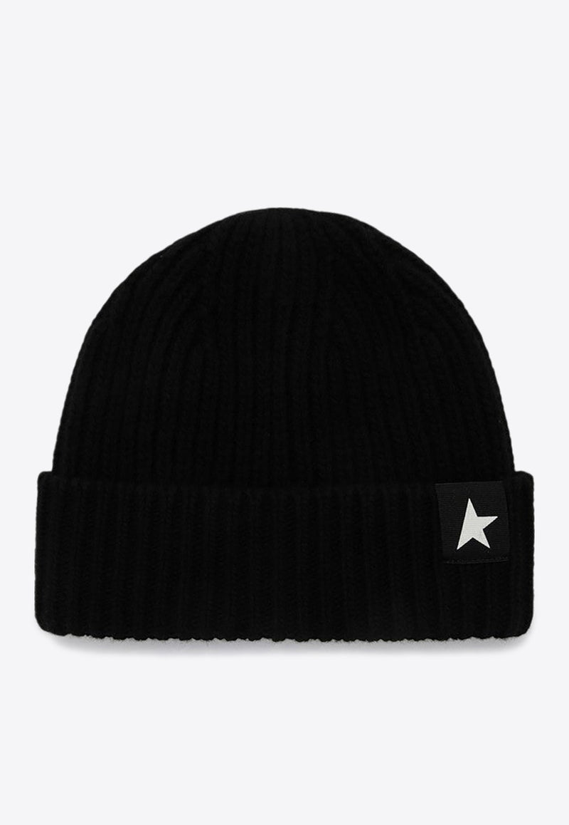 Star Patch Wool Beanie