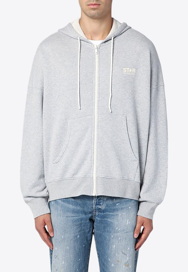 Michael Logo Print Zip-Up Sweatshirt