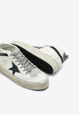 Mid Star Distressed Leather Sneakers