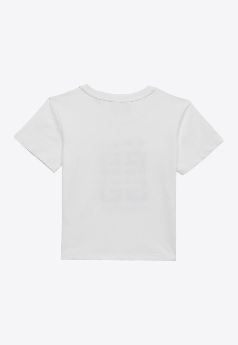 Girls Laminated 4G Stars Logo T-shirt