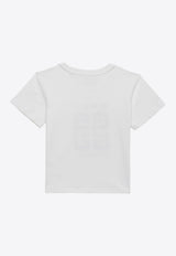 Girls Laminated 4G Stars Logo T-shirt