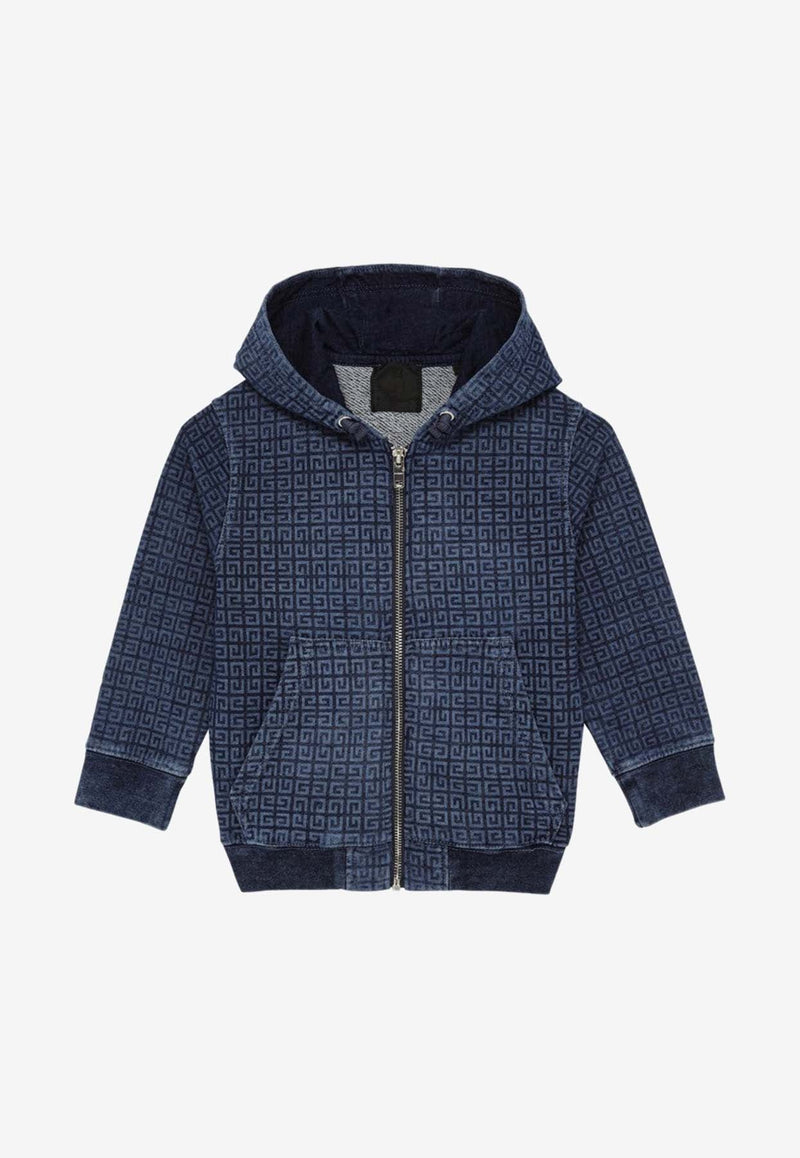 Boys Jacquard 4G Monogram Denim Sweatshirt