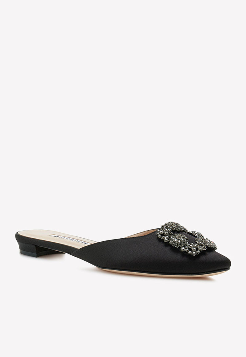 Hangisimuflat Crystal Buckle Flat Mules