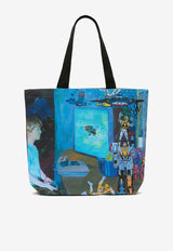 Printed Canvas Tote Bag