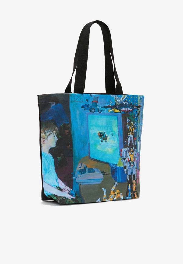 Printed Canvas Tote Bag