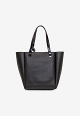 Corner Logo Debossed Tote Bag