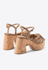 Heloise Wedge 95 Platform Sandals in Nappa Leather