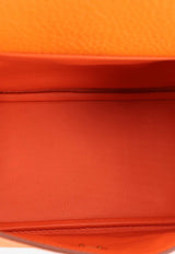 Mini Lindy 20 in Orange Clemence Leather with Gold Hardware