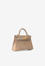 Mini Kelly 20 Sellier in Etoupe Epsom Leather with Gold Hardware