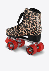 Leopard Print Roller Skates