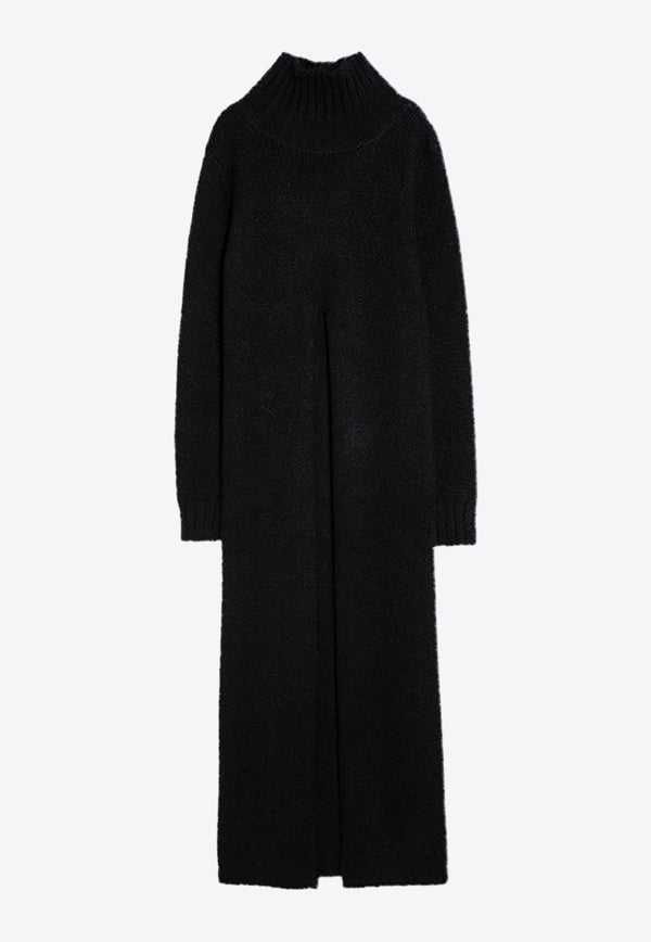 Wool High-Neck Dress