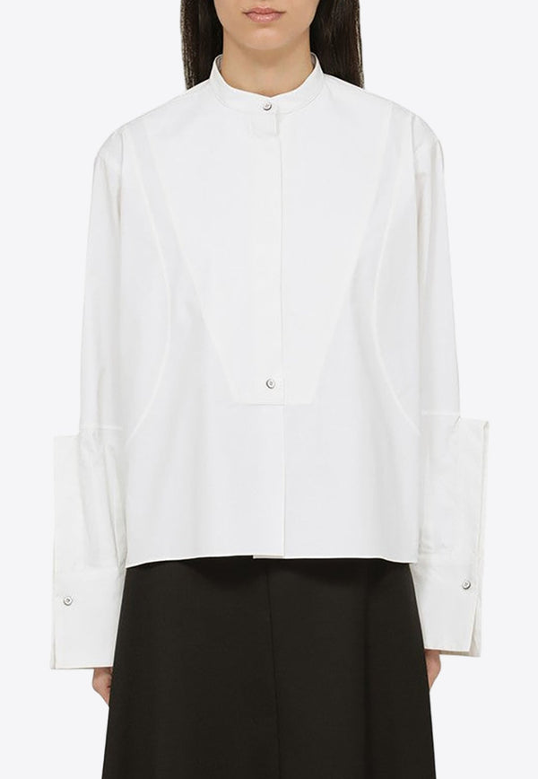 Raised Placket Long-Sleeved Shirt