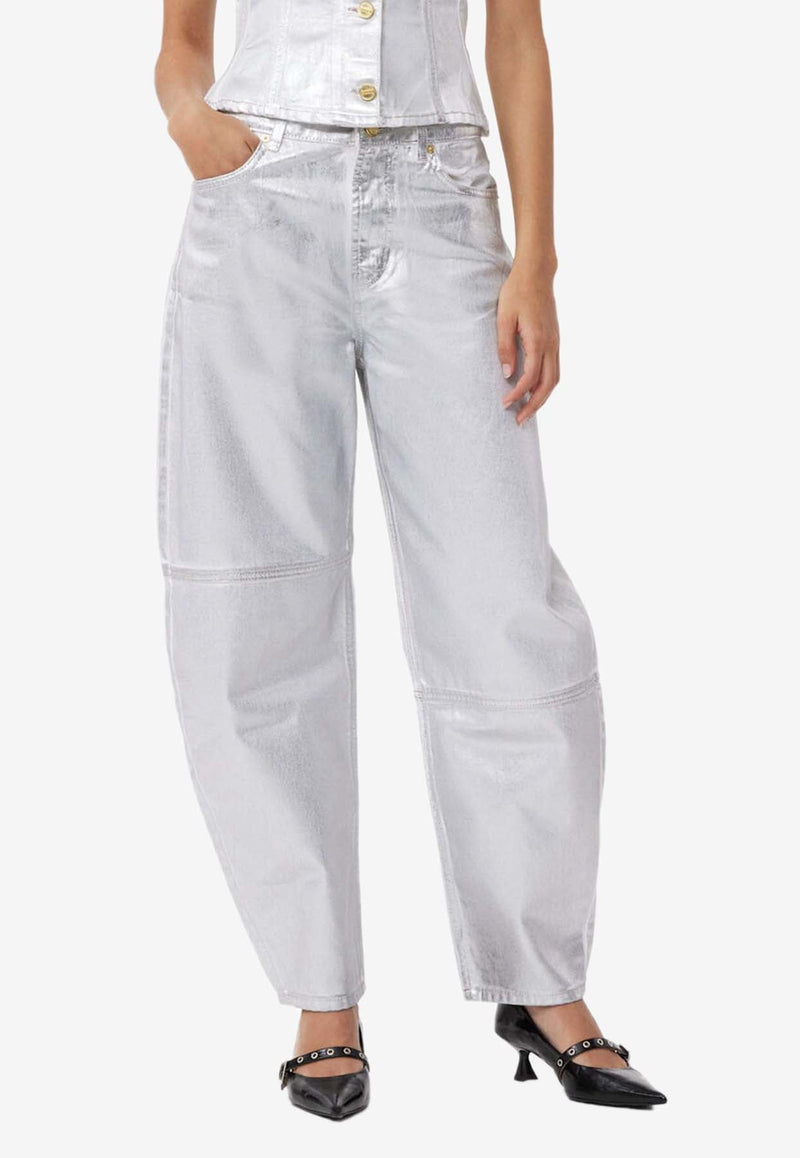 Metallic Denim Stary Jeans