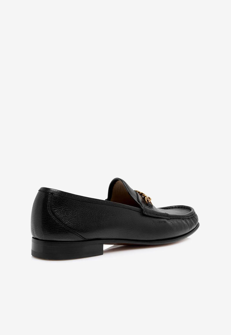 York Chain Leather Loafers