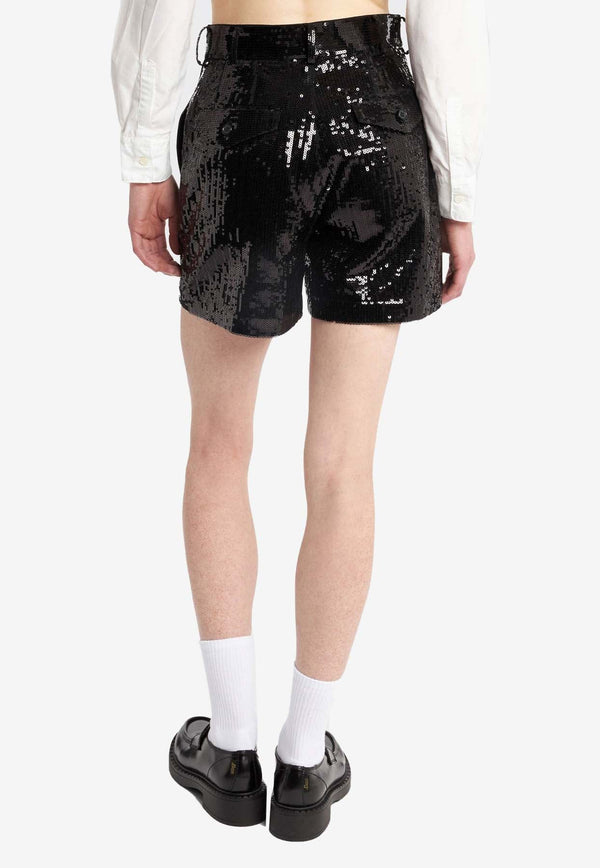 Sequined Mini Shorts