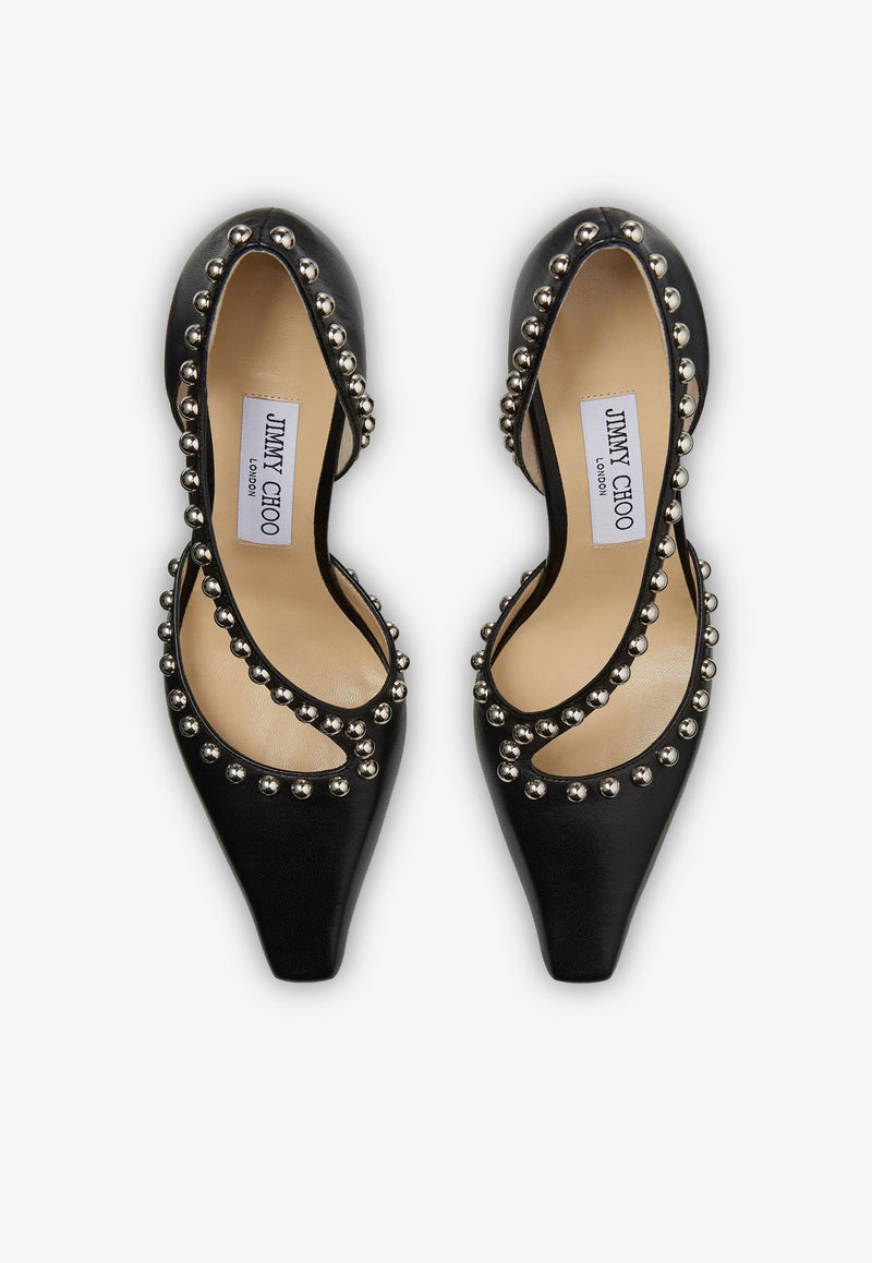 Rilea 85 Studded Nappa Leather Pumps