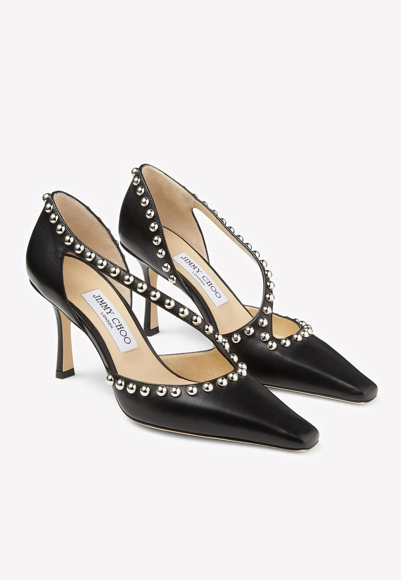 Rilea 85 Studded Nappa Leather Pumps