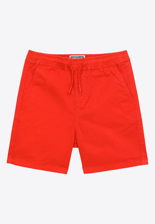 Boys Logo Embroidered Chino Shorts