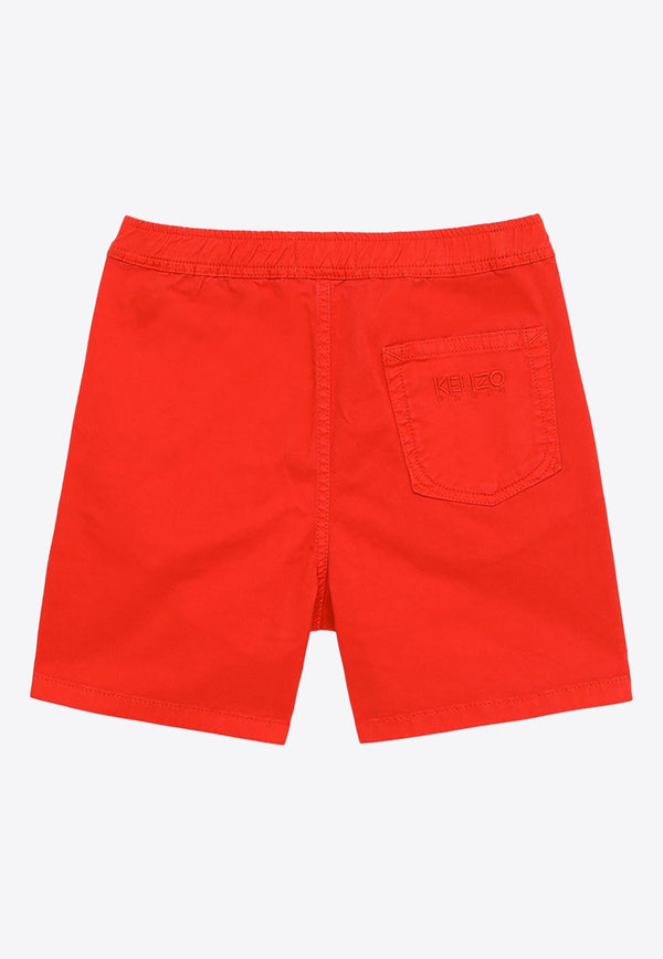 Boys Logo Embroidered Chino Shorts