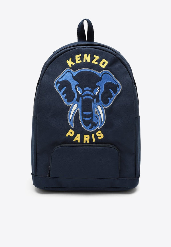 Boys Elephant Embroidered Backpack