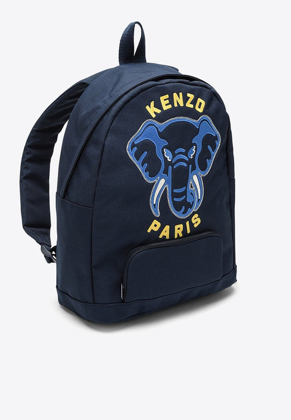 Boys Elephant Embroidered Backpack