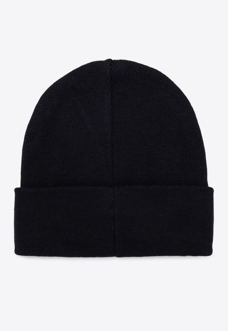 Boys Embroidered Logo Wool-Blend Beanie