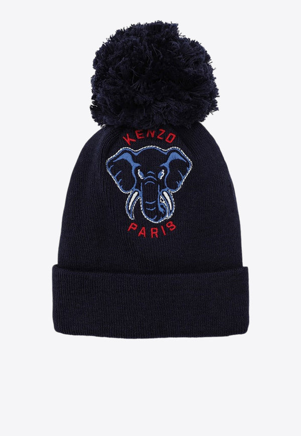 Boys Embroidered Pom Pom Beanie