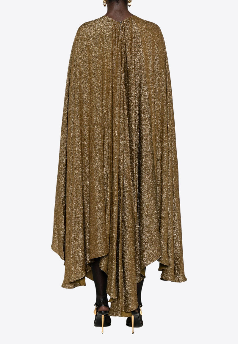 Asymmetric Lurex Silk Kaftan